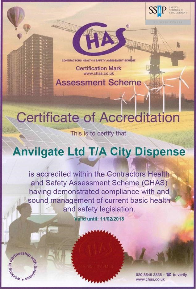 CHAS Certificate 2016